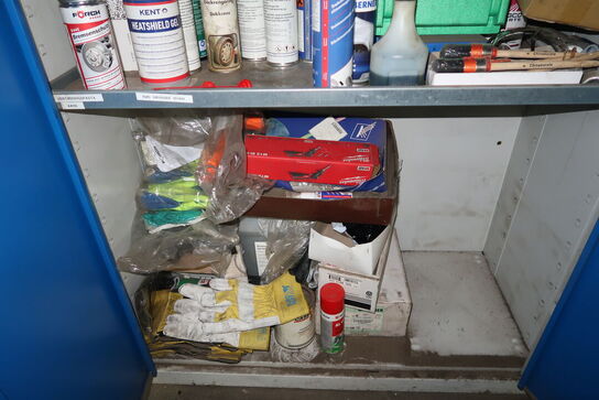 Stålskab med div. Plejemidler m.m.