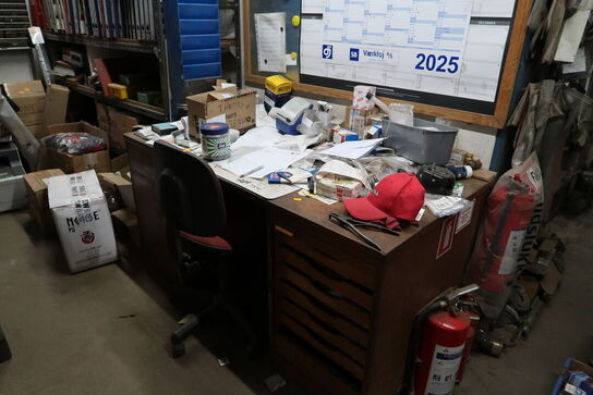 Arbejdsbord med indhold