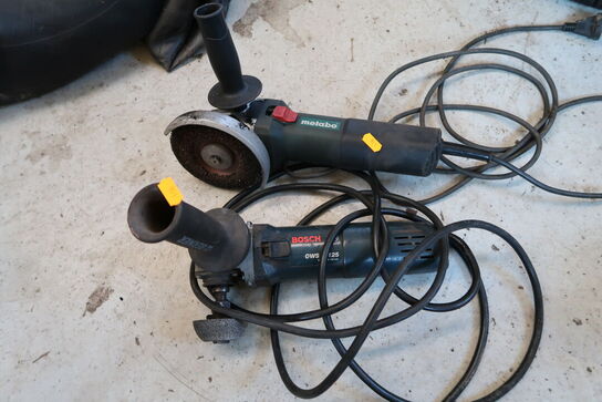 2 stk. vinkelslibere BOSCH GWS 125, METABO
