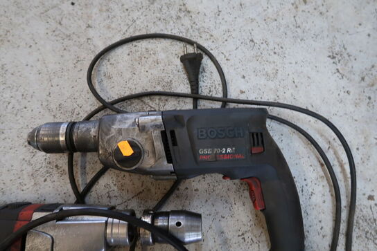 2 stk. håndværktøj bl.a. BOSCH GSB 20-2 RE