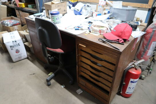 Arbejdsbord med indhold