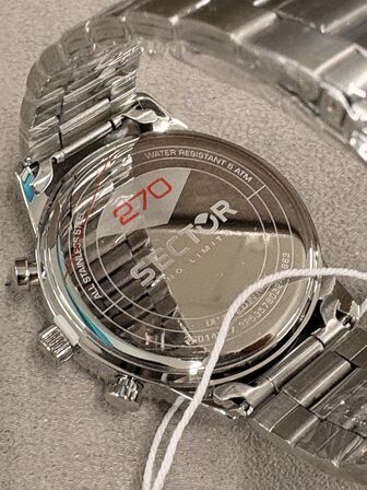 Armbåndsur SECTOR 270 45MM MULT BLACK DIAL SS BR