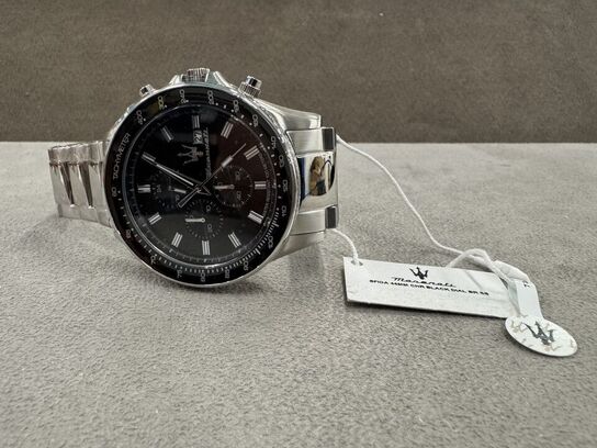 Armbåndsur MASERATI SFIDA 44 MM CHR BLACK DIAL BR SS