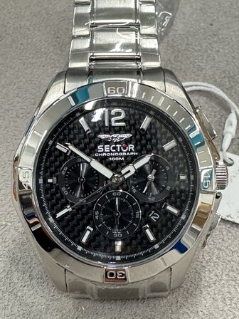 Armbåndsur SECTOR 790 42MM CHRO BLK DIAL BR SS