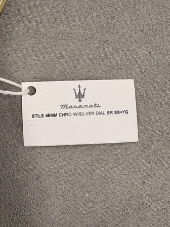 Armbåndsur MASERATI STILE 45MM CHRO W/SILVER DIAL BR SS+YG