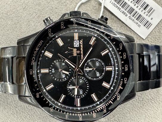 Armbåndsur MASERATI SFIDA 44 MM CHR BLACK DIAL BR BLACK