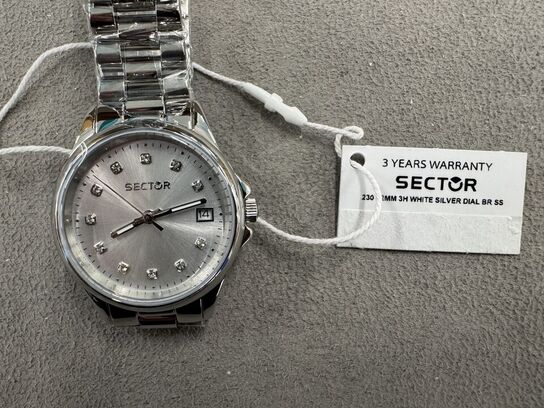Armbåndsur SECTOR 230 32 MM 3H WHITE SILVER DIAL BR SS