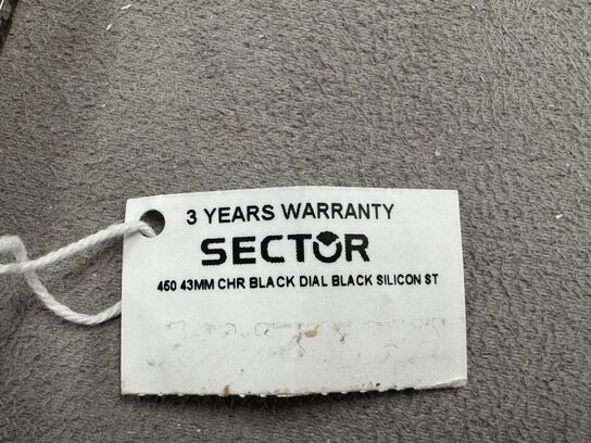 Armbåndsur SECTOR 450 43MM CHR BLACK DIAL BLACK SILICON ST