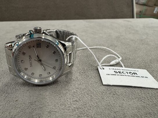 Armbåndsur SECTOR 230 32 MM 3H WHITE SILVER DIAL BR SS