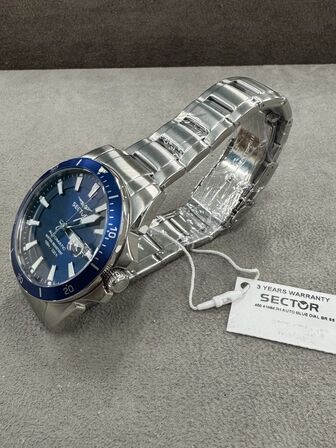 Armbåndsur SECTOR 450 41MM 3H AUTO BLUE DIAL BR SS