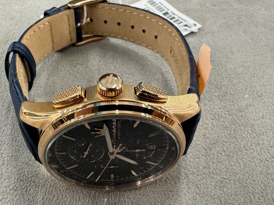 Armbåndsur MASERATI SORPASSO 42MM CHRO BLUE DIAL BLUE STRAP