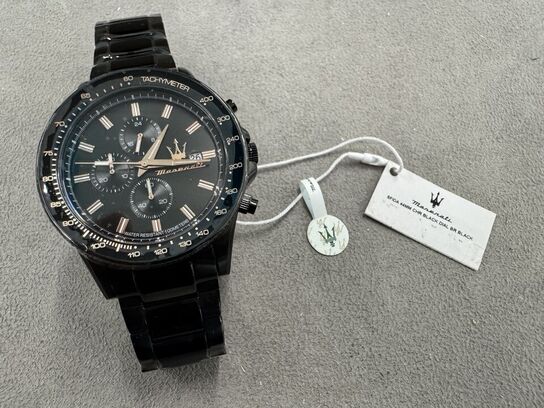Armbåndsur MASERATI SFIDA 44 MM CHR BLACK DIAL BR BLACK
