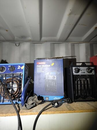 3 stk. varmeblæsere