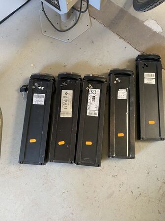 5 Stk. Batterier til  El Cykel