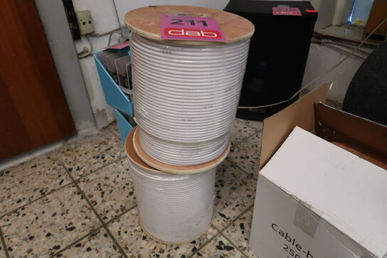 3 ruller kabel 250 meter 