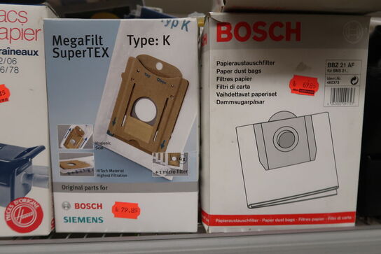 Stort parti støvsugerposer 