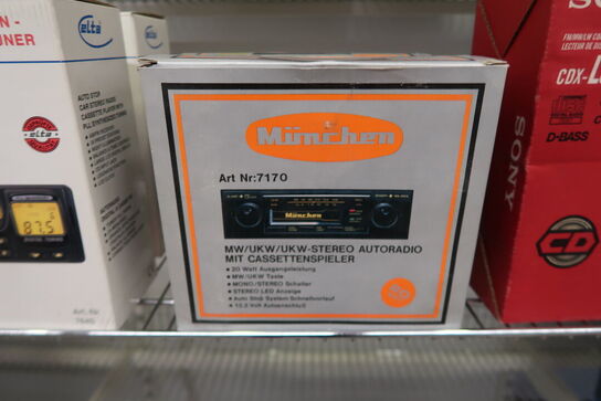 14 stk. ass. Bilradioer