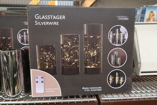5 pk. LED Glasstager
