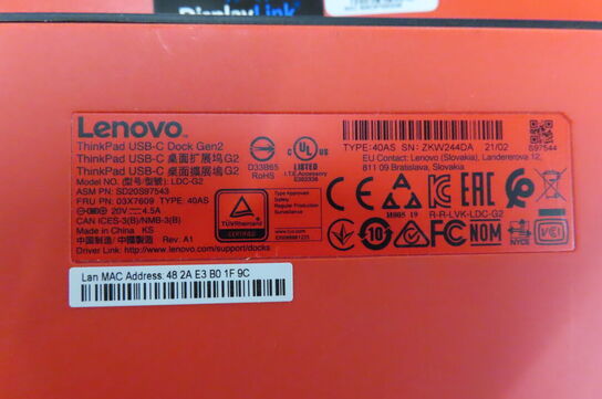 5 stk. Dockingstationer LENOVO