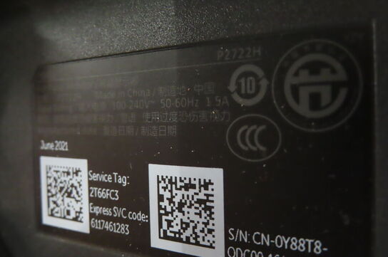 2 stk. Computerskærme 27" DELL