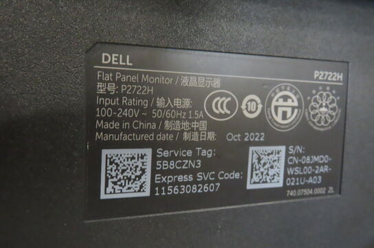 2 stk. Computerskærme 27" DELL