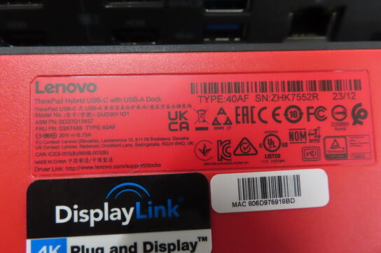 4 stk. Dockingstationer LENOVO