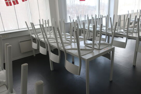 5 stk. spiseborde samt 20 stk. stole