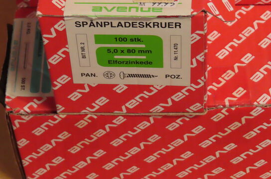 Parti skruer, søm & bolte