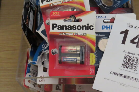 Kasse med batterier
