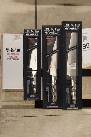 3 stk. Knive GLOBAL & slibesten 