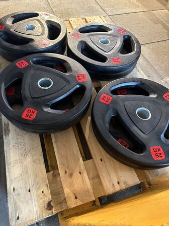 2 stk. 25 kg vægtskiver