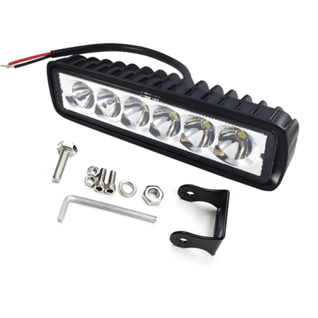 8 stk. 18W LED arbejdslys med justerbart beslag