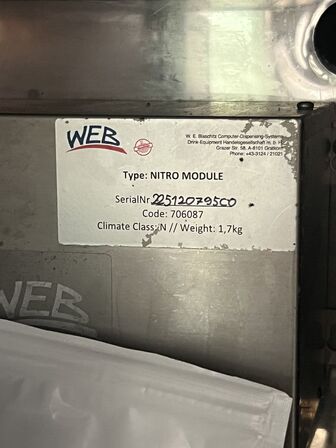 Bardisk m. køleanlæg 80x105x340cm, FELLOW vandkoger m.v.