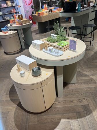 Display/bordsæt Ø90xH83 og Ø62xH69