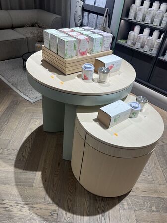 Display/bordsæt Ø90xH83 og Ø62xH69