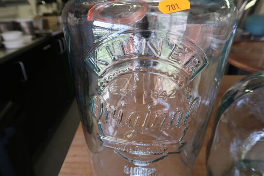 Dispenser med taphane 8 ltr Kilner og Dispenser med taphane 6 ltr