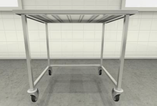Arbejdsbord m/hjul B1000 x D700 x H900 mm (Udstillingsmodel)