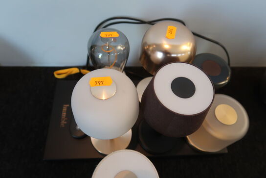 7 stk. LED-lamper med opladestander HUMBLE