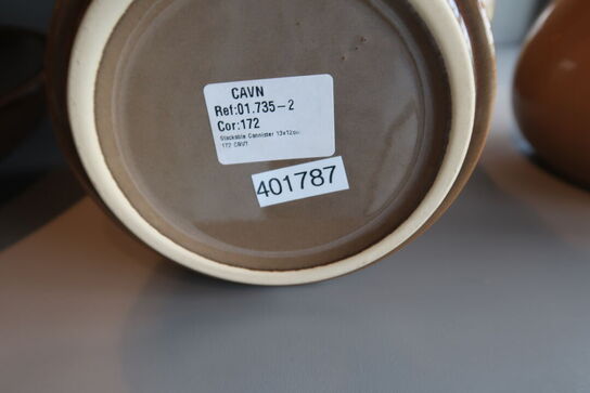 123 stk. tallerkener, kopper, skåle, kander m.m. i stentøj