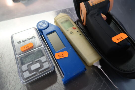 Termometre, vægt m.m.