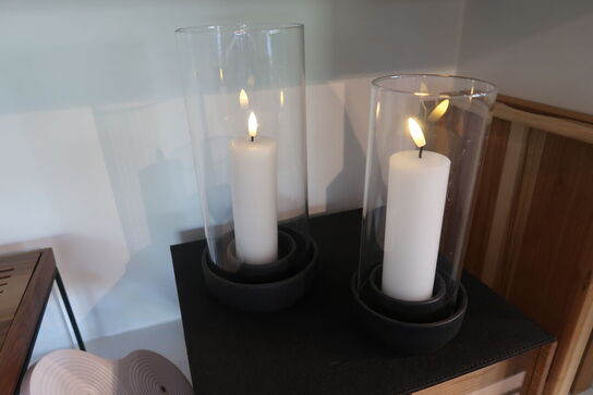 Buffetdisplays, LED-lys SIRUS med opladestation m.m.