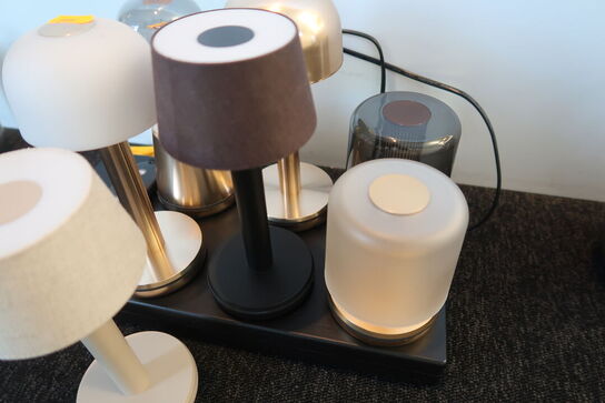 7 stk. LED-lamper med opladestander HUMBLE
