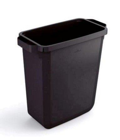 Beholder 60 ltr plast sort ekskl låg (Udstillingsmodel)