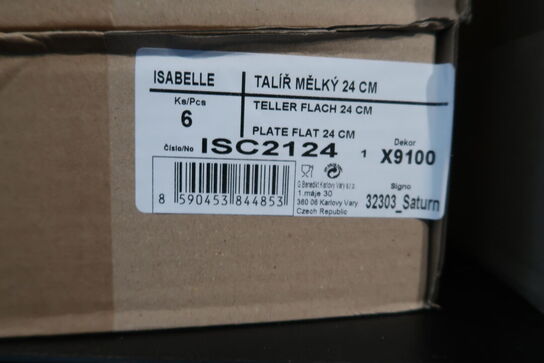 12 stk. Tallerken Isabelle Saturn Ø24 cm (ubrugte i original kasse)