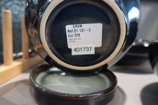 123 stk. tallerkener, kopper, skåle, kander m.m. i stentøj