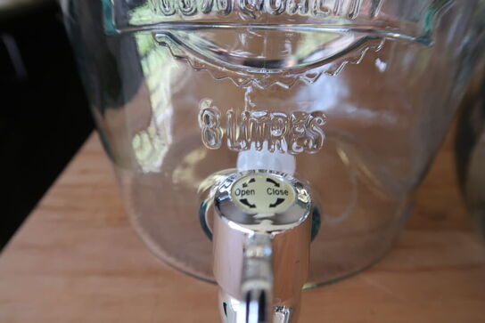 Dispenser med taphane 8 ltr Kilner og Dispenser med taphane 6 ltr