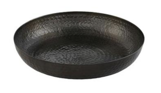Serveringsfad sort hammeret 360 mm  (Udstillingsmodel)