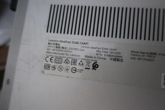 Bærbar computer LENOVO Ideapad S340-14API og flatpay terminal PAX A920Pro