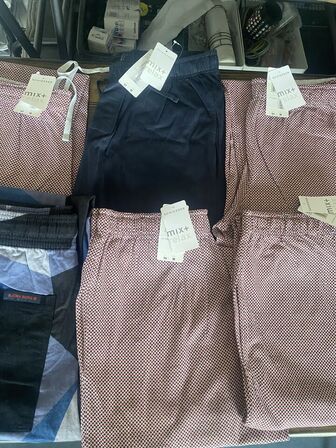 6 stk pyjamas bukser str medium schiesser og bjørn borg pris 2400.-