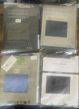 4 sæt pyjamas sæt m korte ben, str medium schiesser pris 2400.-